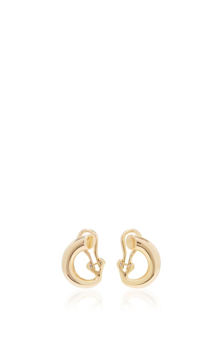 Charlotte Chesnais Monie Small Gold-dipped Clip Earrings