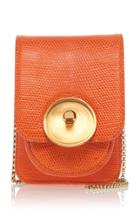 Marni Micro Lizard Saddle Lock Shoulder Bag