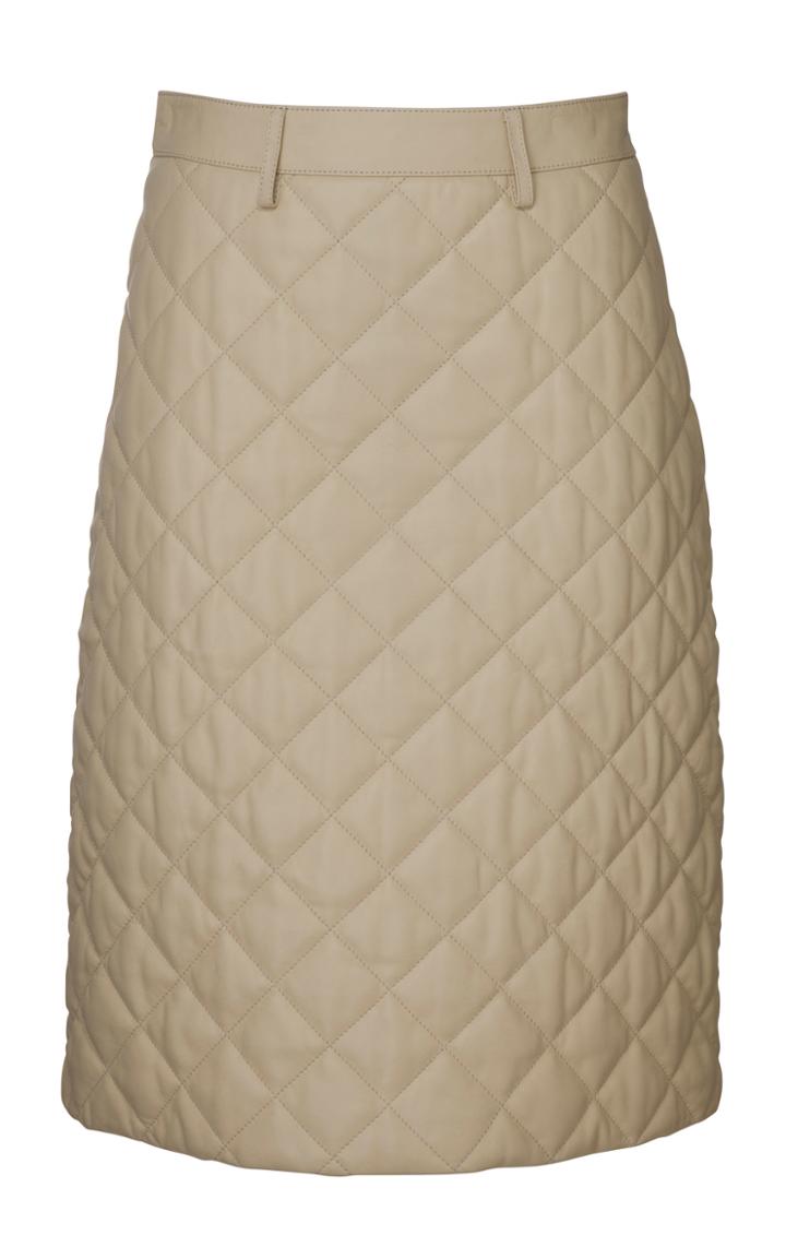 Moda Operandi Dodo Bar Or Lona Quilted Leather Midi Skirt