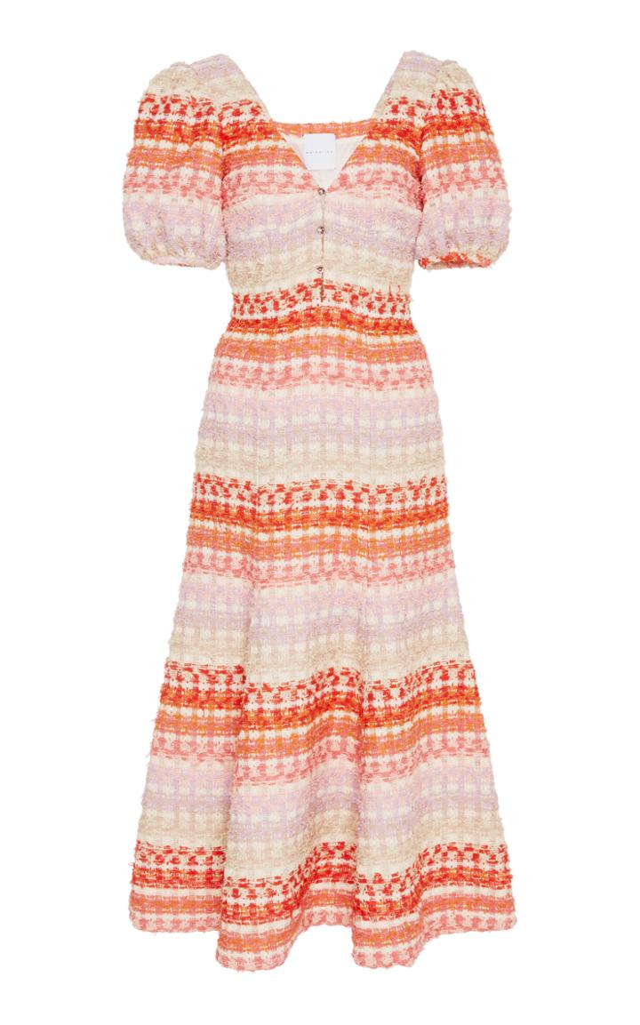 Markarian Button-detailed Tweed Midi Dress