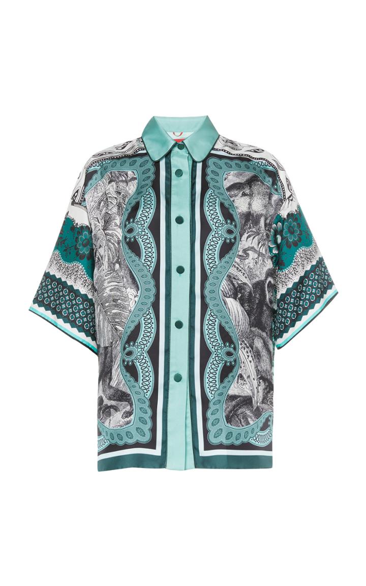 Moda Operandi For Restless Sleepers Eupheme Printed Silk Shirt Size: S