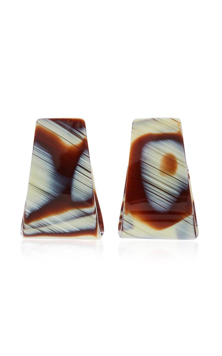 Rachel Comey Slalom Marbled Acrylic Earrings