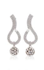 Alessandra Rich Crystal And Brass Drop Earrings