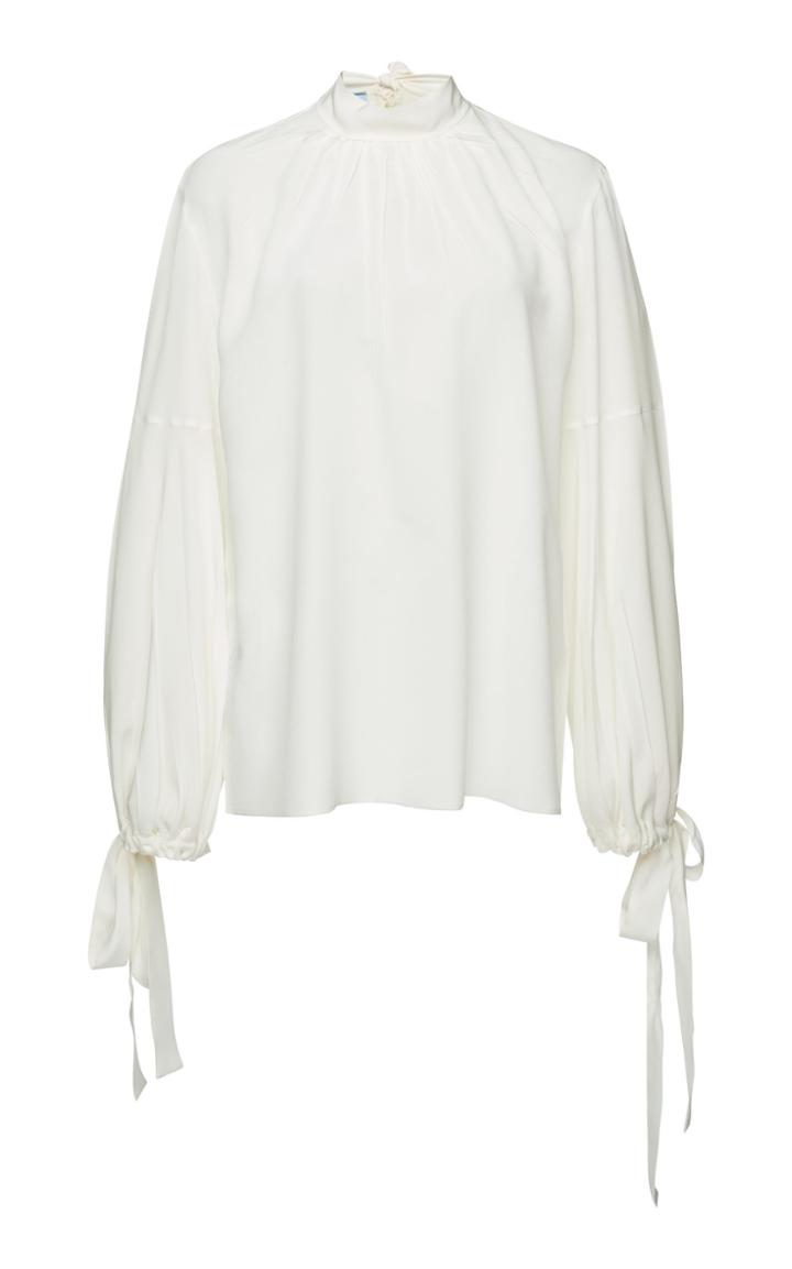 Prada Tie-detailed Chiffon Blouse