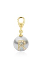 Moda Operandi W.rosado 18k Yellow Gold Pearl Id Letter Charm
