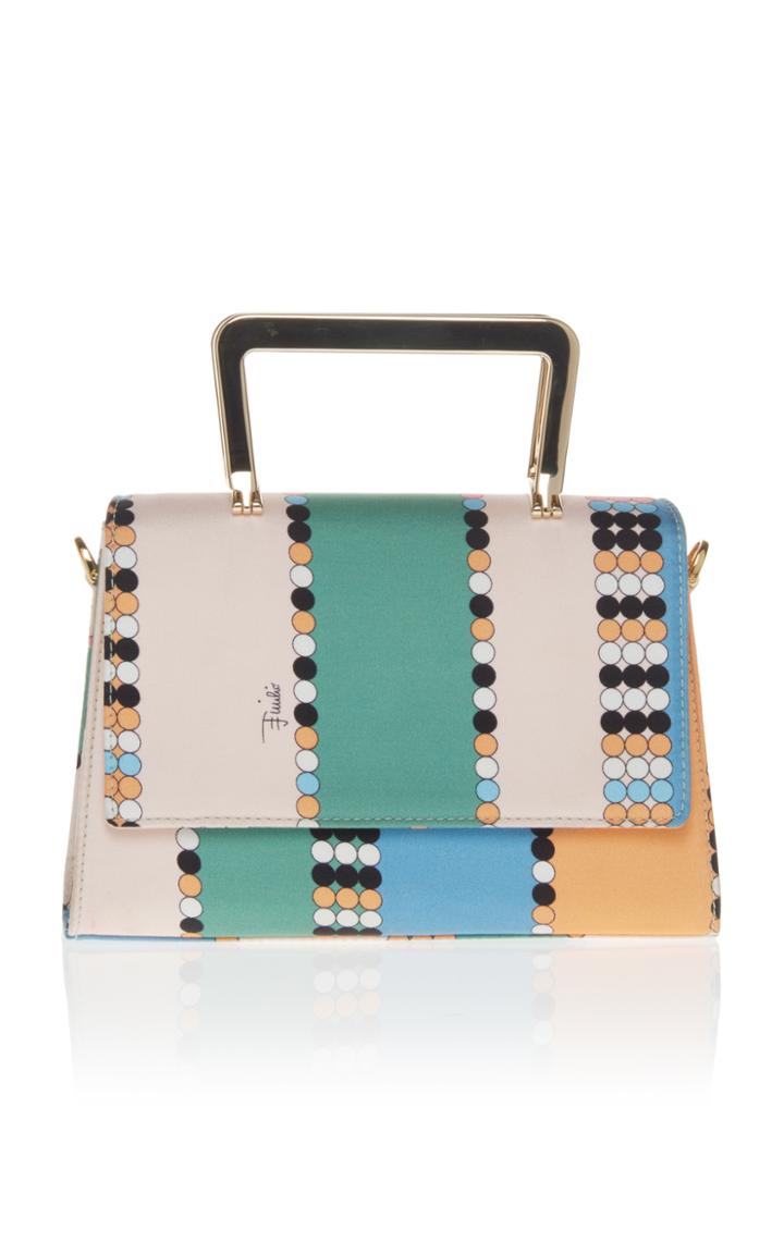Emilio Pucci Printed Leather Top Handle