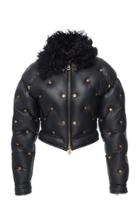 Versace Leather Down Jacket