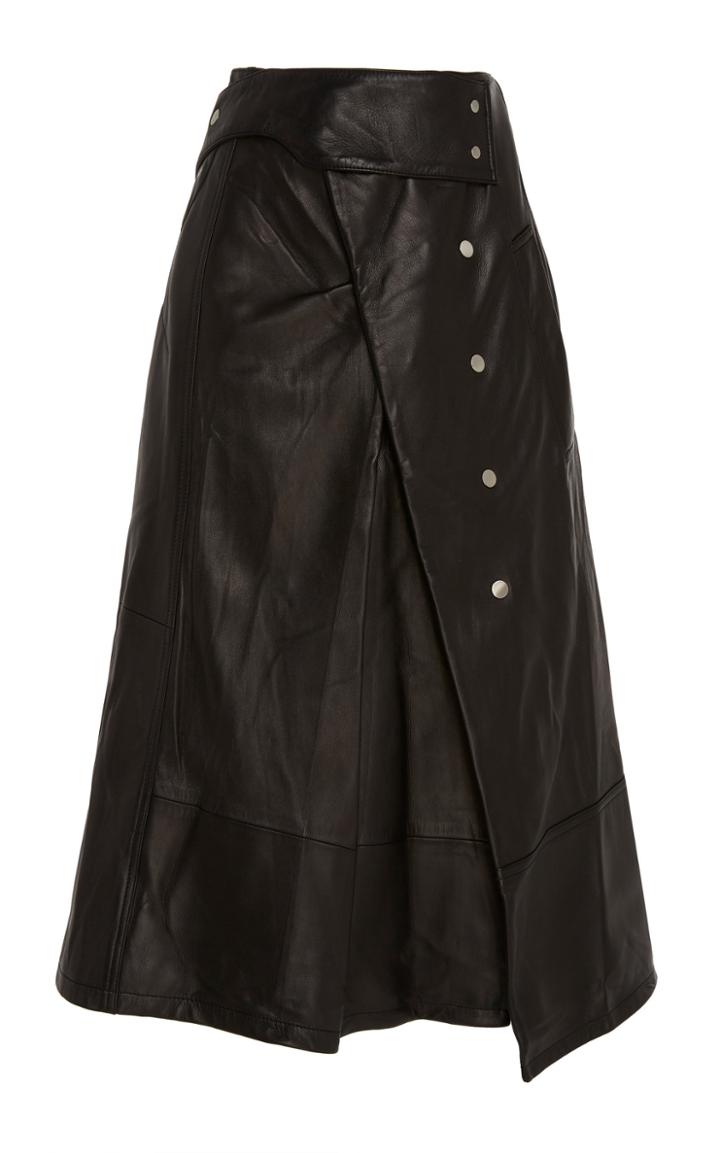 3.1 Phillip Lim Leather Trench Skirt