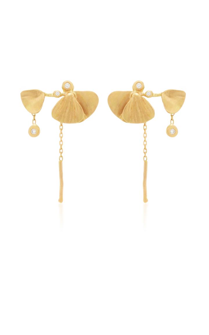 Charlotte Wendes Ginko Chain Earrings