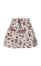 Ulla Johnson Cass Printed High-waisted Cotton-blend Shorts