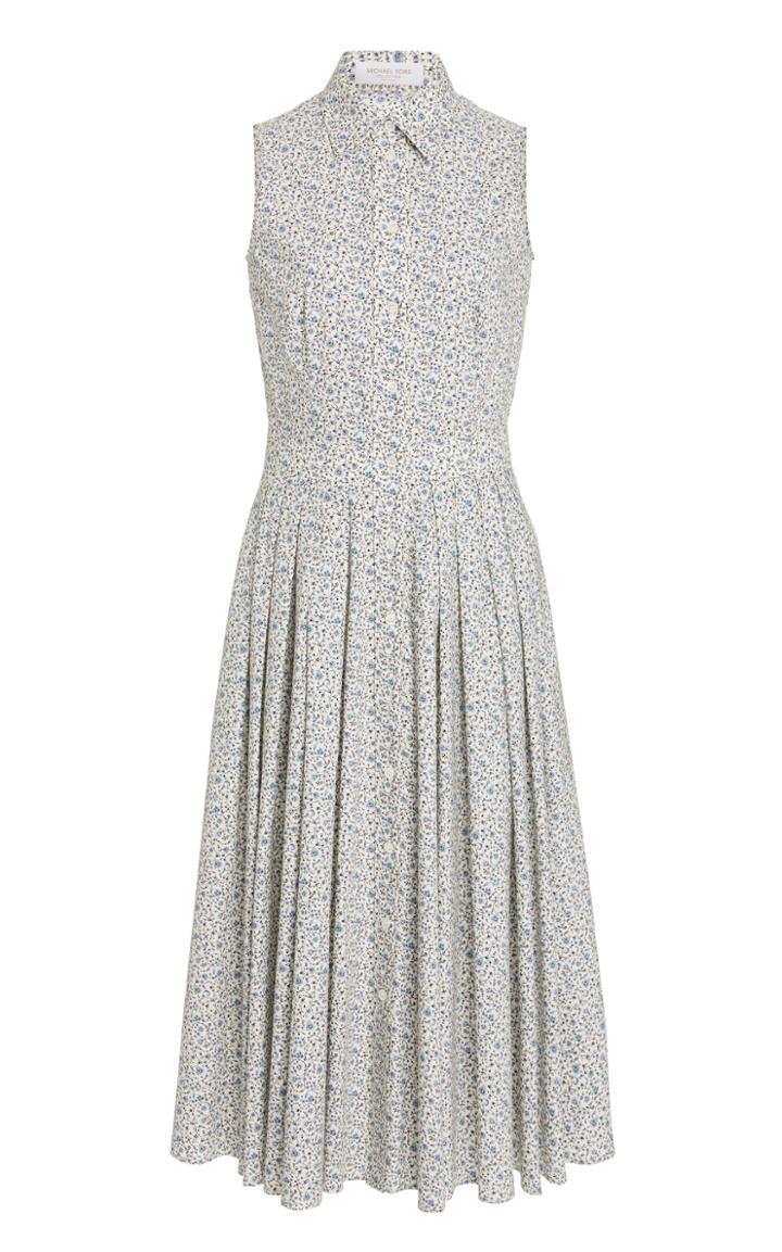 Moda Operandi Michael Kors Collection Floral-print Poplin Shirt Dress