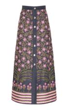 Giambattista Valli Floral Embroidered A-line Skirt