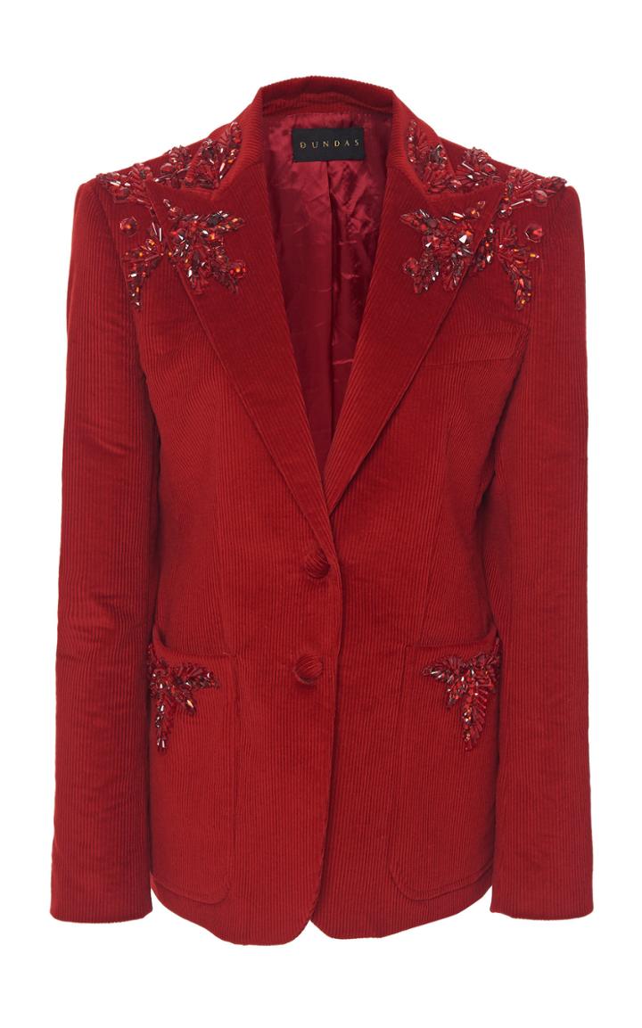 Dundas Embellished Corduroy Blazer