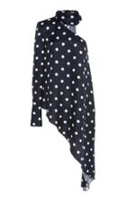 Monse One Shoulder Polka Dot Scarf Top