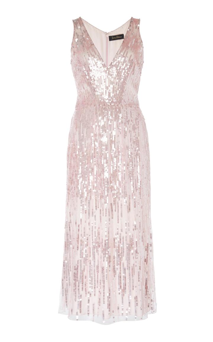 Jenny Packham Evia Metallic Tulle Dress