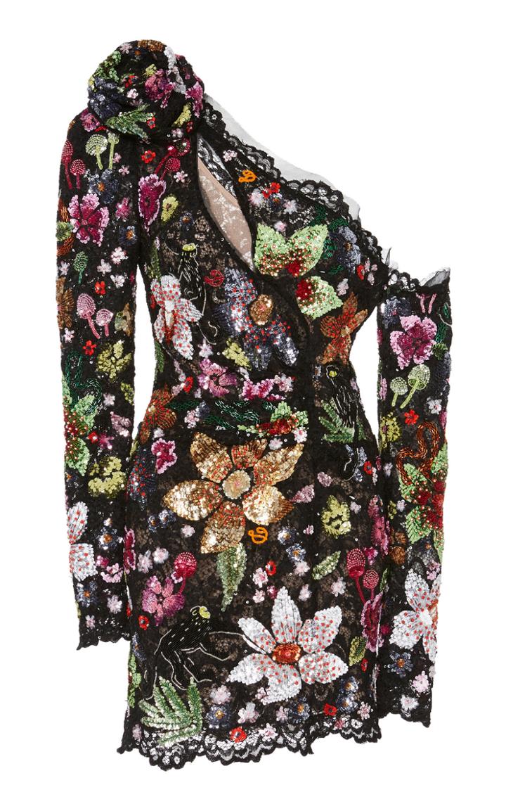 Dundas One-shoulder Sequin Mini Dress