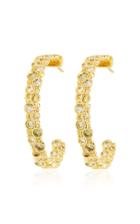 Rush Jewelry Design Pop 18k Yellow Gold Diamond Hoop Earrings
