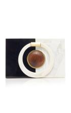 Nathalie Trad Loren Wood-accented Kabibe Shell Bag