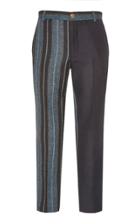 Thom Browne Unconstructed Chino Trouser In Variegated Repp Stripe Shetland