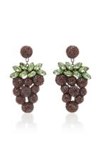 Deepa Gurnani Grape Glass Drop Earrings