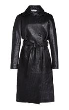 Moda Operandi Saks Potts Fab Logo-embossed Leather Double-breasted Coat