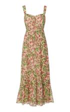 Saloni Joel Floral-print Silk-georgette Midi Dress