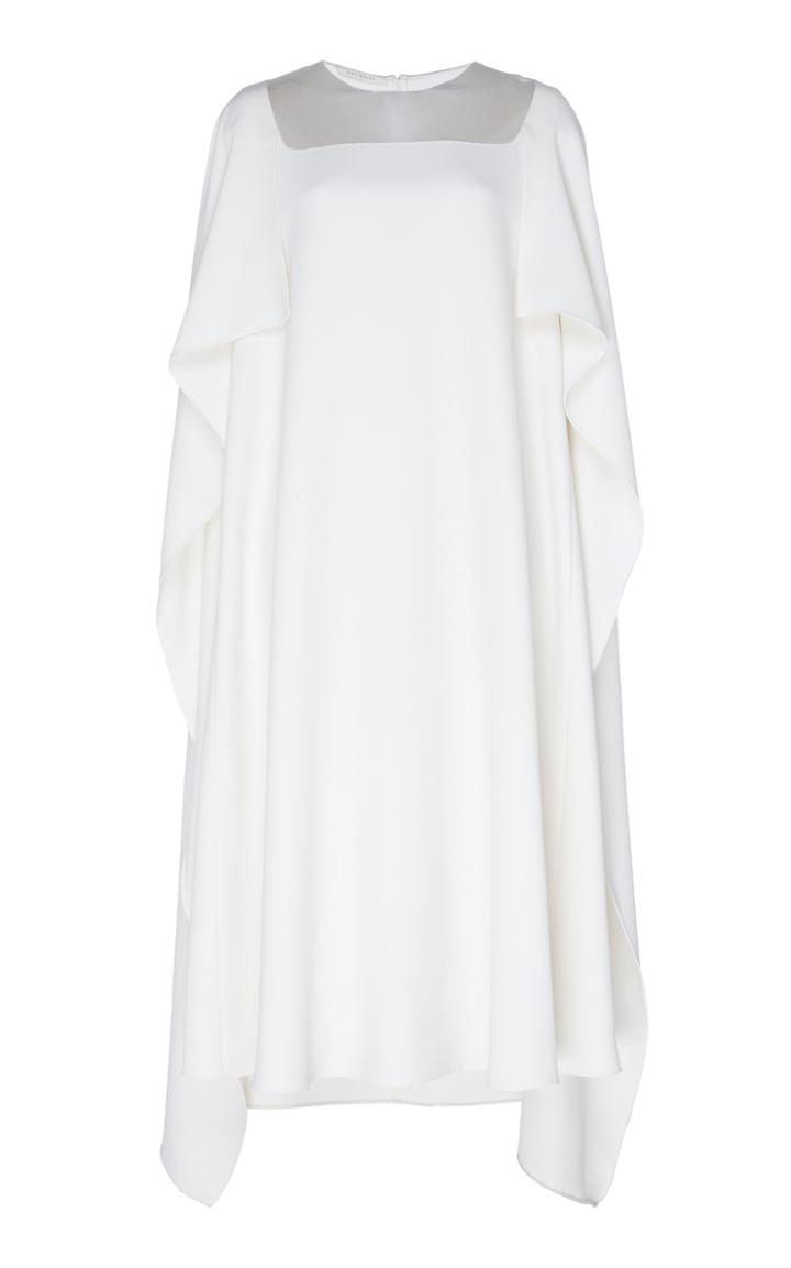 Delpozo Cape-effect Illusion Crepe Dress
