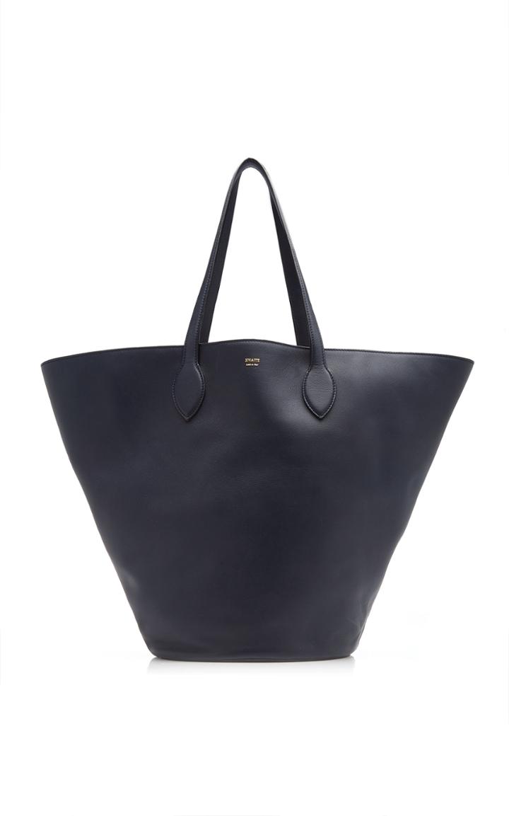 Moda Operandi Khaite Osa Medium Smooth Leather Circle Tote