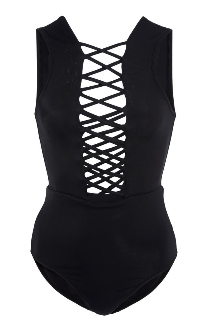 Oye Swimwear Jasmine Lace Up One Piece Swimsuit