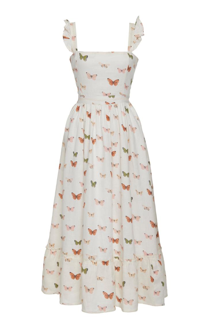 Agua By Agua Bendita Herbarium Mariposario Midi Dress