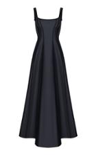 Rasario Piping-accented Silk Maxi Dress