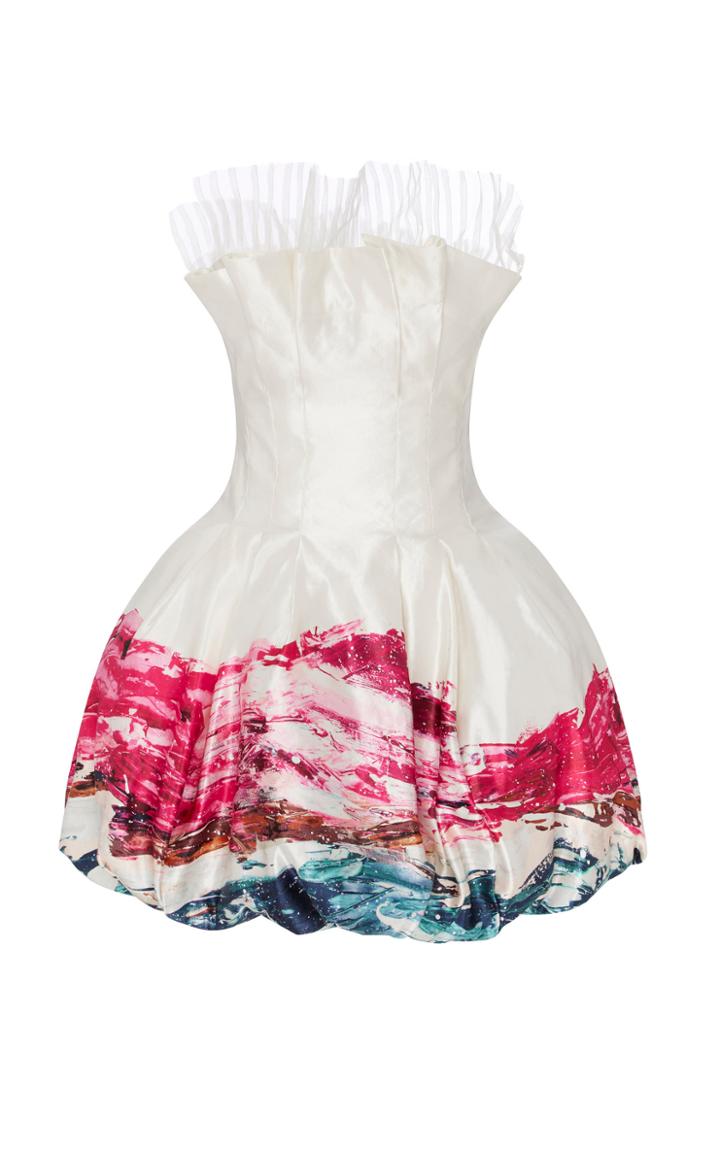 Aje Salt Lake Pleated Dress