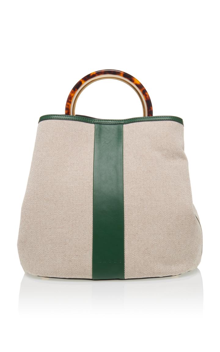 Marni Large Canvas Pannier Top Handle
