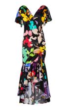 Caroline Constas Lucille Multicolor Silk Dress