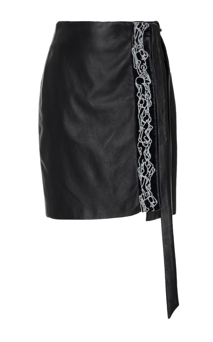 Eleanor Balfour Poppy Leather Mini Skirt