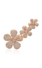 Colette Jewelry Floral 18k Rose Gold And Diamond Ear Climber