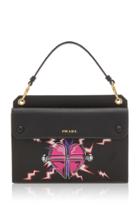 Prada Printed Textured-leather Clutch