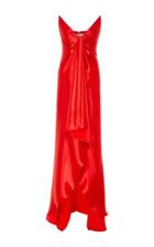 Oscar De La Renta Strapless High Low Gown
