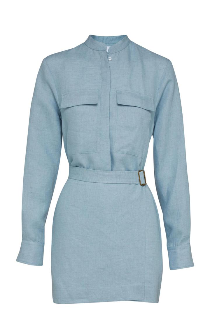 Bondi Born Utility Linen Mini Dress