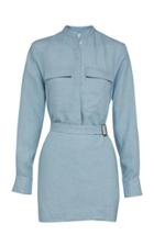 Bondi Born Utility Linen Mini Dress