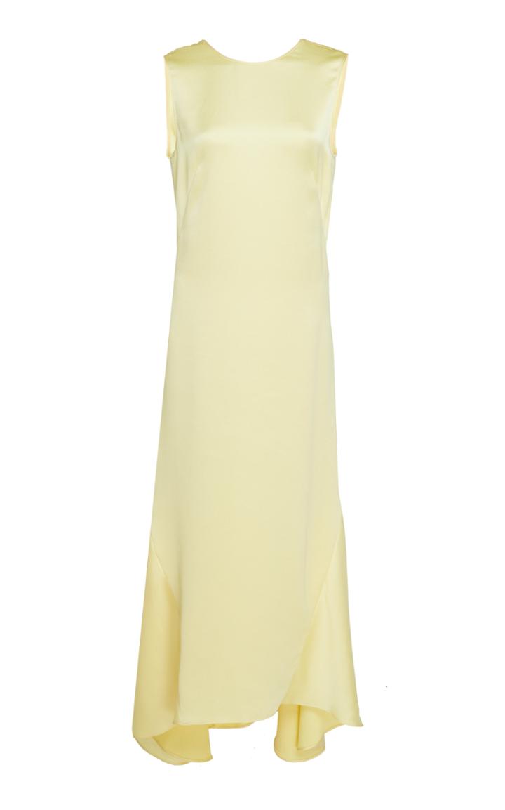 Cdric Charlier Satin A-line Midi Dress