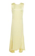 Cdric Charlier Satin A-line Midi Dress