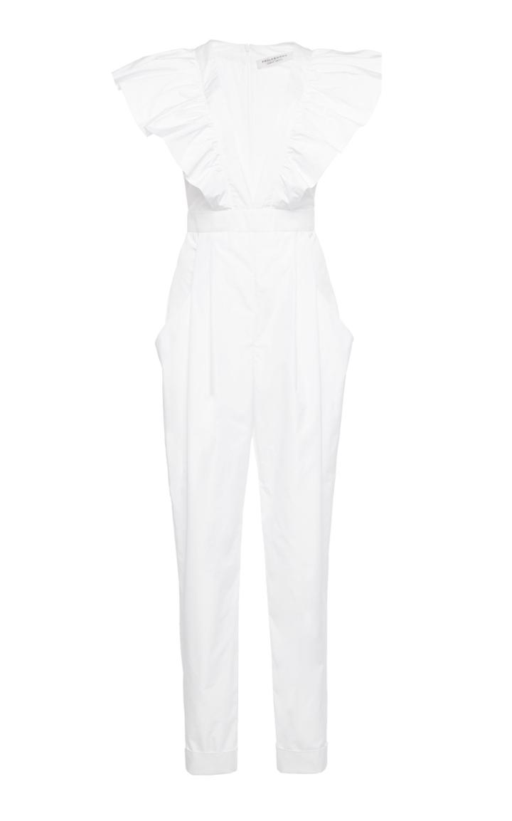 Moda Operandi Philosophy Di Lorenzo Serafini Ruffled Taffeta Jumpsuit Size: 36