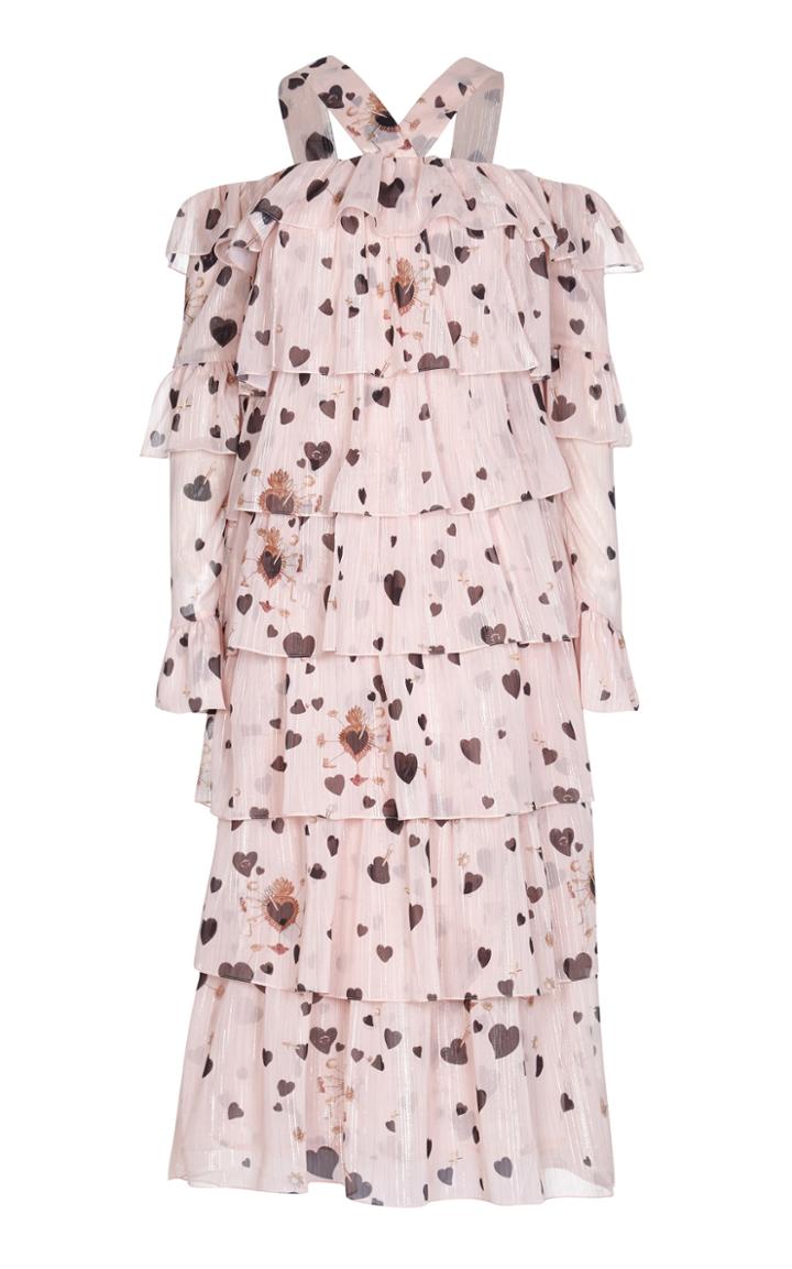 Borgo De Nor Anastasia Lurex Chiffon Dress