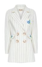 Flow The Label Embroidered Pinstripe Jacket