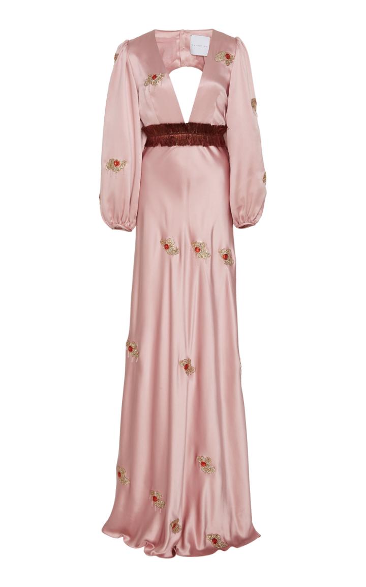 Markarian Satin Embroidered Gown