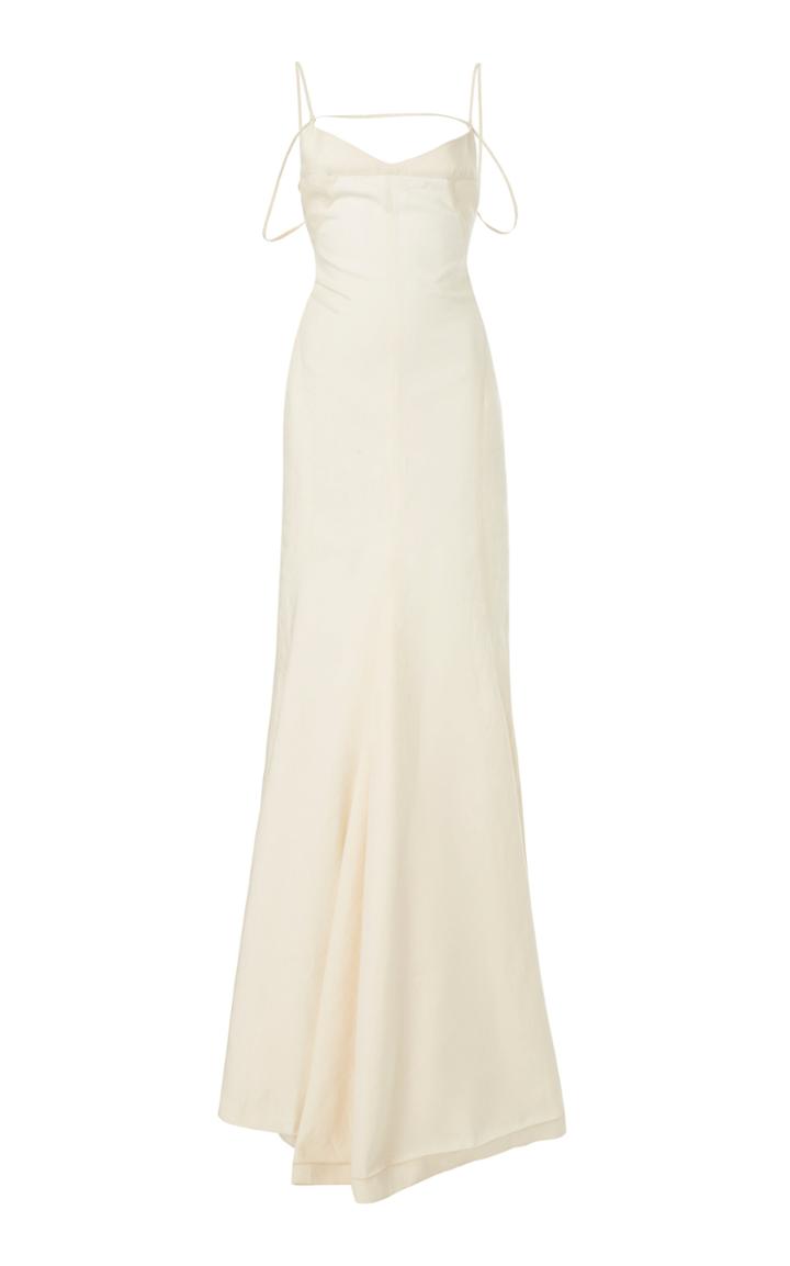 Moda Operandi Jacquemus Camargue Tie-detailed Linen Gown