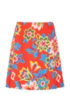 Carolina Herrera Floral-print Cotton-stretch Mini Skirt