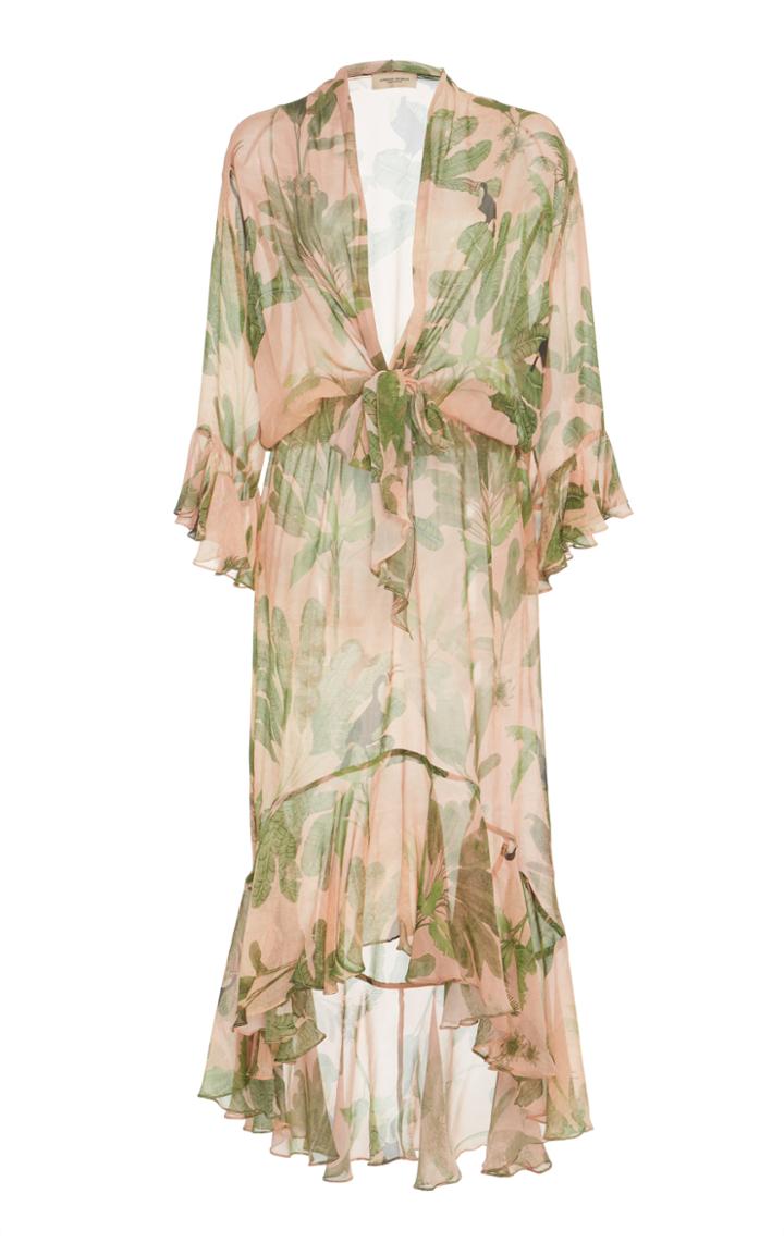 Adriana Degreas Toucan Maxi Knot Dress