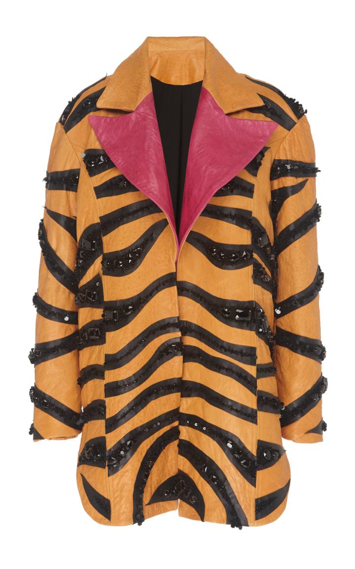 16arlington Margaux Leather Embellished Coat